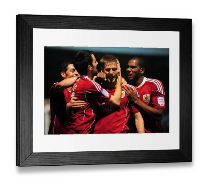 Framed Print : Jon Stead's Euphoric Goal Celebration: Portsmouth vs. Bristol City, Championship 2010 Framed Print : Jon Stead's Euphoric Goal Celebration: Portsmouth vs. Bristol City, Championship 2010