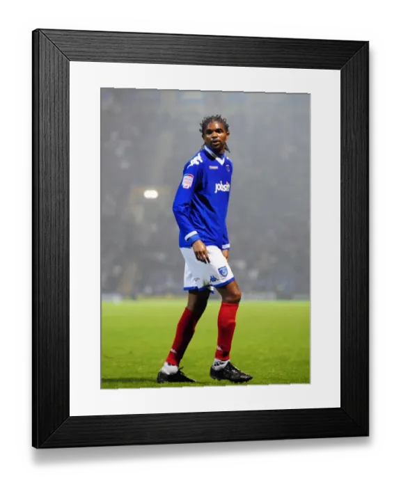 Framed Print : Kanu in Action: Portsmouth vs. Bristol City Championship Clash at Fratton Park (September 2010) Framed Print : Kanu in Action: Portsmouth vs. Bristol City Championship Clash at Fratton Park (September 2010)