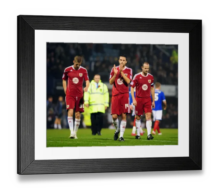 Framed Print : Cole Skuse Appreciates Bristol City Fans: Portsmouth vs. Bristol City Championship Match, September 2010 (Fratton Park) Framed Print : Cole Skuse Appreciates Bristol City Fans: Portsmouth vs. Bristol City Championship Match, September 2010 (Fratton Park)
