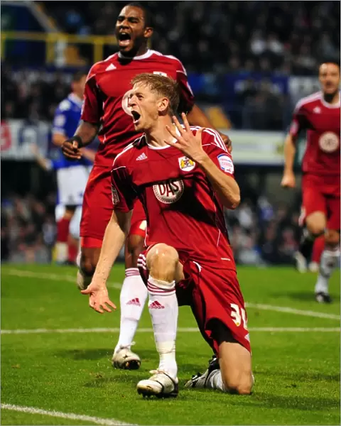 Jon Stead's Euphoric Goal Celebration: Portsmouth vs. Bristol City, Championship 2010