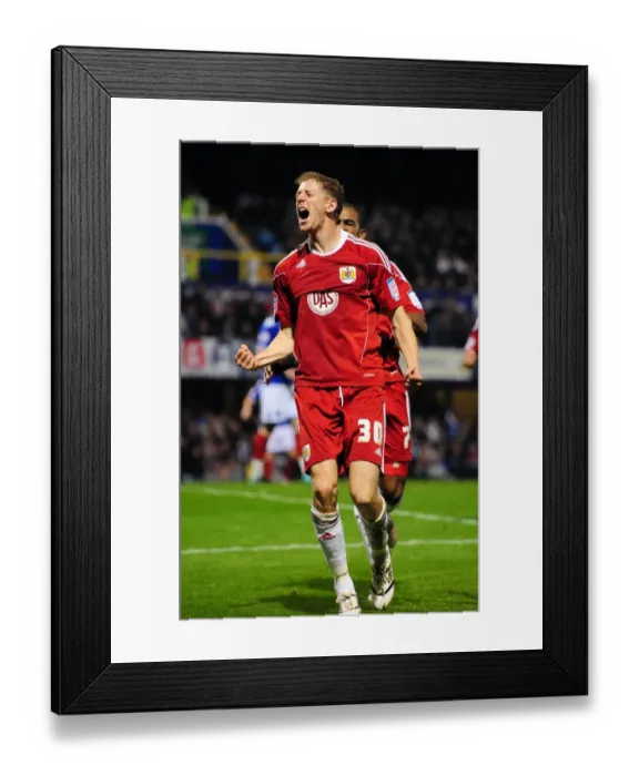 Framed Print : Jon Stead's Euphoric Goal: Bristol City's Championship Win at Portsmouth (September 2010) Framed Print : Jon Stead's Euphoric Goal: Bristol City's Championship Win at Portsmouth (September 2010)