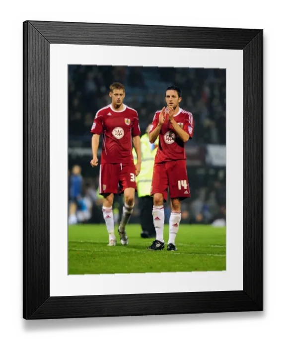 Framed Print : Cole Skuse Salutes Bristol City Fans: Portsmouth vs. Bristol City Championship Match, September 2010 Framed Print : Cole Skuse Salutes Bristol City Fans: Portsmouth vs. Bristol City Championship Match, September 2010