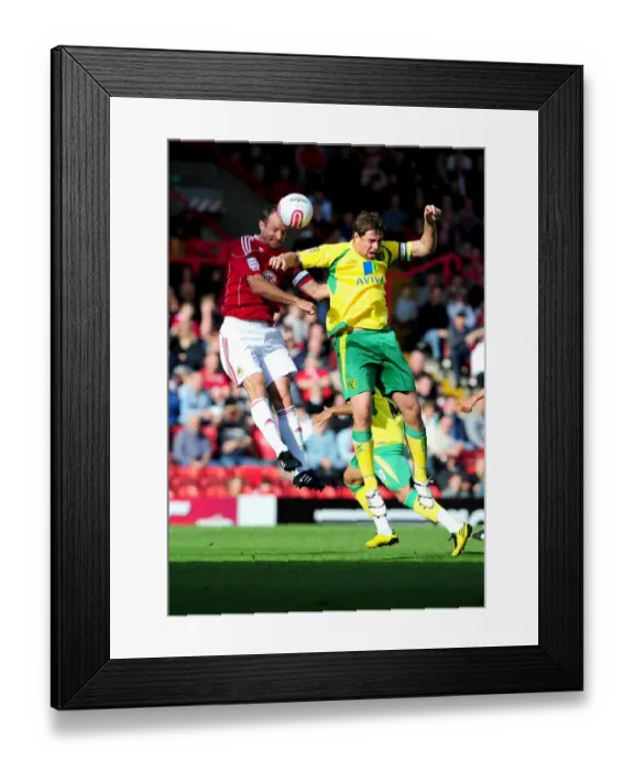 Framed Print : Bristol City vs. Norwich City: Season 10-11 Football Showdown