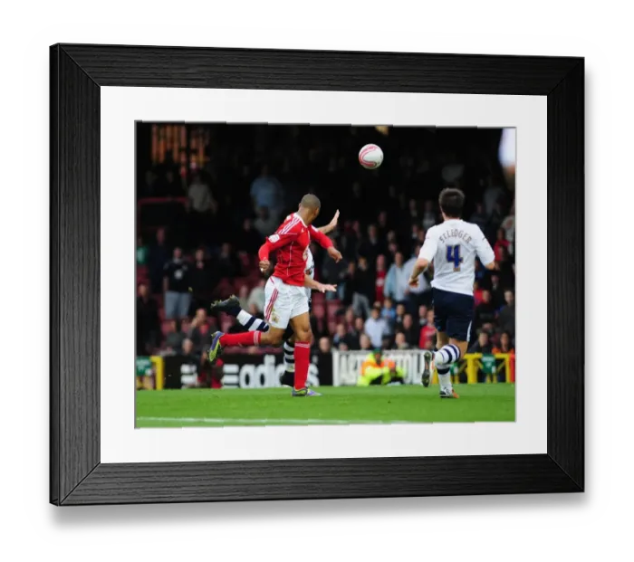Framed Print : Narrowly Missed: Danny Haynes Headers Against Preston North End (Bristol City vs. Preston North End, Championship, 06 / 11 / 2010) Framed Print : Narrowly Missed: Danny Haynes Headers Against Preston North End (Bristol City vs. Preston North End, Championship, 06 / 11 / 2010)