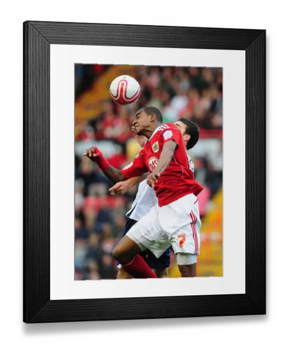 Framed Print : Marvin Elliott of Bristol City in Action against Preston North End, Championship Match, Ashton Gate Stadium, 6th November 2010 Framed Print : Marvin Elliott of Bristol City in Action against Preston North End, Championship Match, Ashton Gate Stadium, 6th November 2010