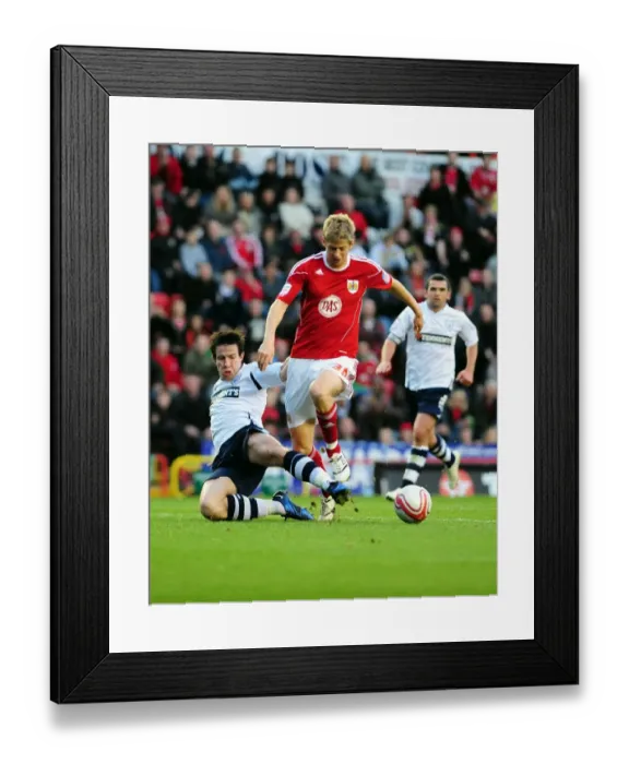 Framed Print : Battling for Championship Supremacy: Jon Stead vs. Sean St. Ledger, Bristol City vs. Preston North End (2010) Framed Print : Battling for Championship Supremacy: Jon Stead vs. Sean St. Ledger, Bristol City vs. Preston North End (2010)