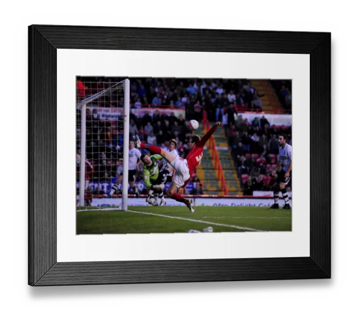 Framed Print : Last-Minute Drama: Brett Pitman's Equalizer Saves the Day for Bristol City Against Preston North End, Championship Football, 2010