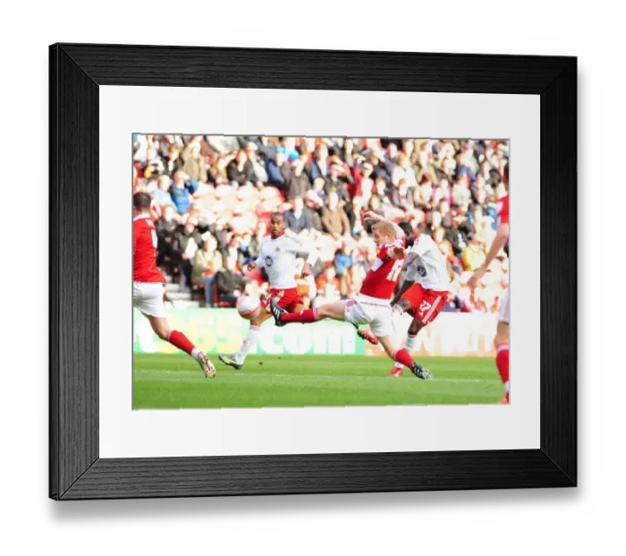 Framed Print : Bristol Citys Albert Adomah scores