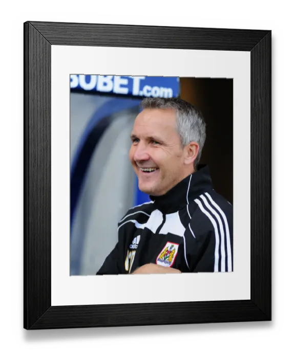 Framed Print : Keith Millen Leads Bristol City Against Cardiff City in Npower Championship Clash, October 16, 2010