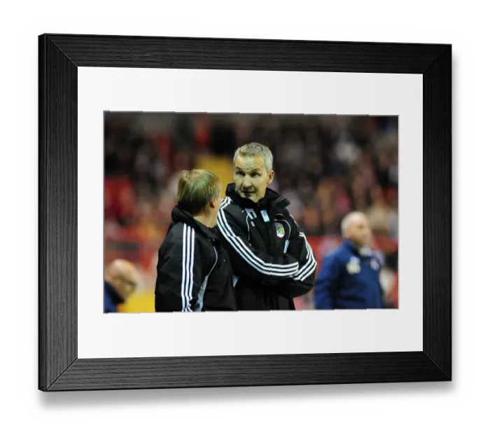 Framed Print : Keith Millen Focuses on Bristol City Victory Against Reading, October 19, 2010 Framed Print : Keith Millen Focuses on Bristol City Victory Against Reading, October 19, 2010