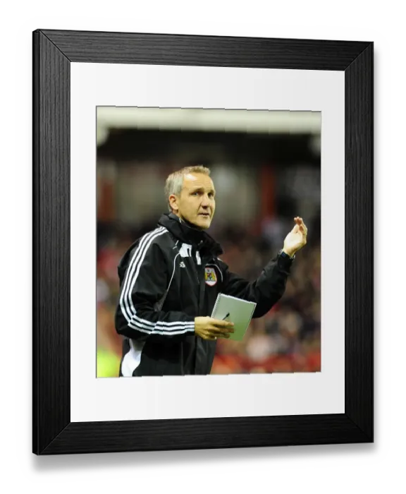 Framed Print : Keith Millen Intensely Watching: Bristol City vs. Reading, Npower Championship, October 19, 2010