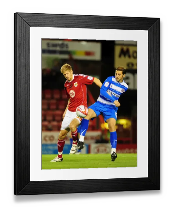 Framed Print : Bristol City vs. Reading: Stead vs. Khizanishvili Clash in Npower Championship Match Framed Print : Bristol City vs. Reading: Stead vs. Khizanishvili Clash in Npower Championship Match
