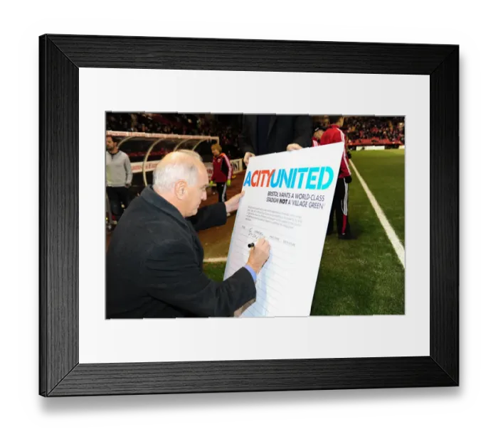 Framed Print : Bristol City vs QPR: A Cheese-tastic Football Encounter with Lord Mawhinney, Wallace, and Gromit at Ashton Gate (October 2010)