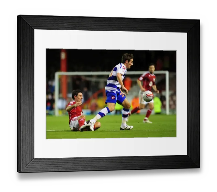 Framed Print : Bristol City's Lee Johnson in Action: The Npower Championship Showdown between Bristol City and QPR at Ashton Gate (October 2010)