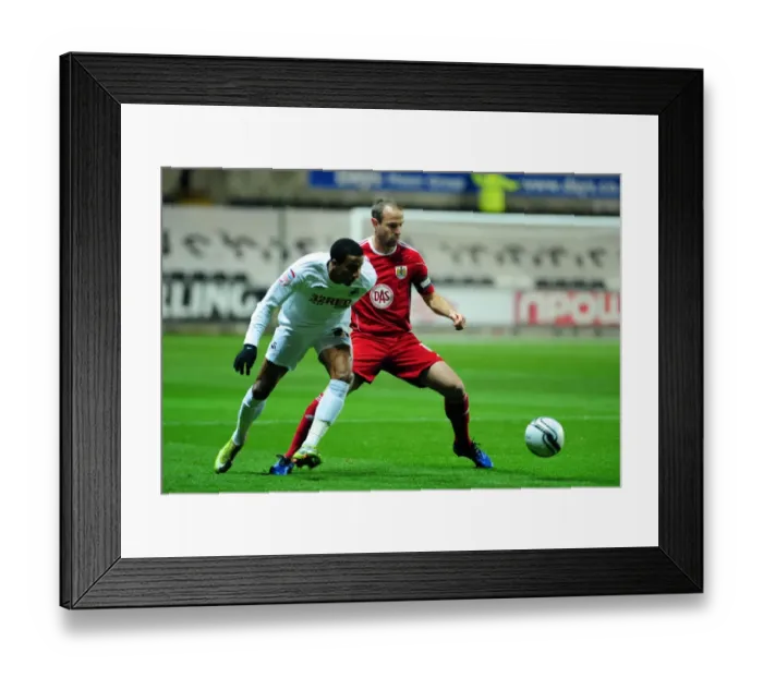 Framed Print : Battling for Championship Supremacy: Carey vs. Sinclair - Swansea City vs. Bristol City, 2010 Framed Print : Battling for Championship Supremacy: Carey vs. Sinclair - Swansea City vs. Bristol City, 2010