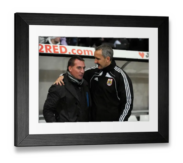Framed Print : Milen vs. Rodgers: Championship Clash between Swansea and Bristol City Managers (10 / 11 / 2010) Framed Print : Milen vs. Rodgers: Championship Clash between Swansea and Bristol City Managers (10 / 11 / 2010)