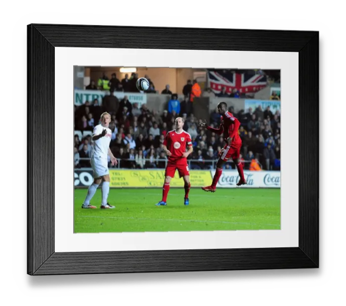 Framed Print : Adomah's Close Call: Swansea City vs. Bristol City, Championship 2010