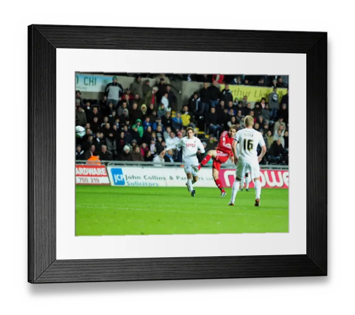 Framed Print : Brett Pitman's Near Miss: Swansea City vs. Bristol City (Championship, 10 / 11 / 2010)