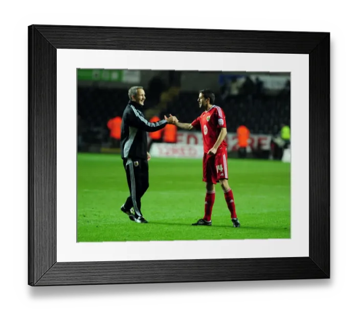 Framed Print : Keith Milen and Cole Skuse: Celebrating Victory with Bristol City in Swansea City Championship Match, 10 / 11 / 2010 Framed Print : Keith Milen and Cole Skuse: Celebrating Victory with Bristol City in Swansea City Championship Match, 10 / 11 / 2010