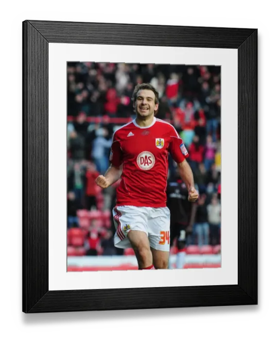 Framed Print : Brett Pitman's Championship-Winning Double: The Unforgettable Moment Against Sheffield United (Nov 2010, Bristol City vs Sheffield Utd, Ashton Gate Stadium) Framed Print : Brett Pitman's Championship-Winning Double: The Unforgettable Moment Against Sheffield United (Nov 2010, Bristol City vs Sheffield Utd, Ashton Gate Stadium)