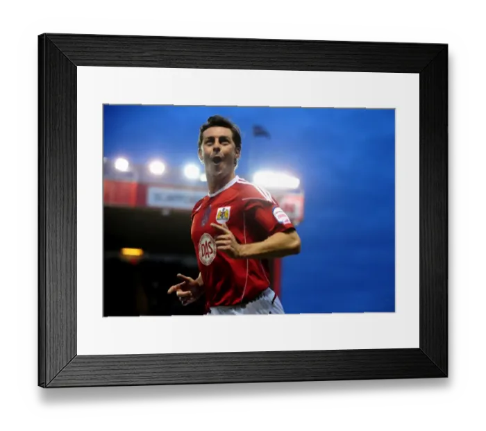 Framed Print : McAllister's Stunning Corner-Kick: Championship Clash between Bristol City and Sheffield United (Nov 2010) Framed Print : McAllister's Stunning Corner-Kick: Championship Clash between Bristol City and Sheffield United (Nov 2010)