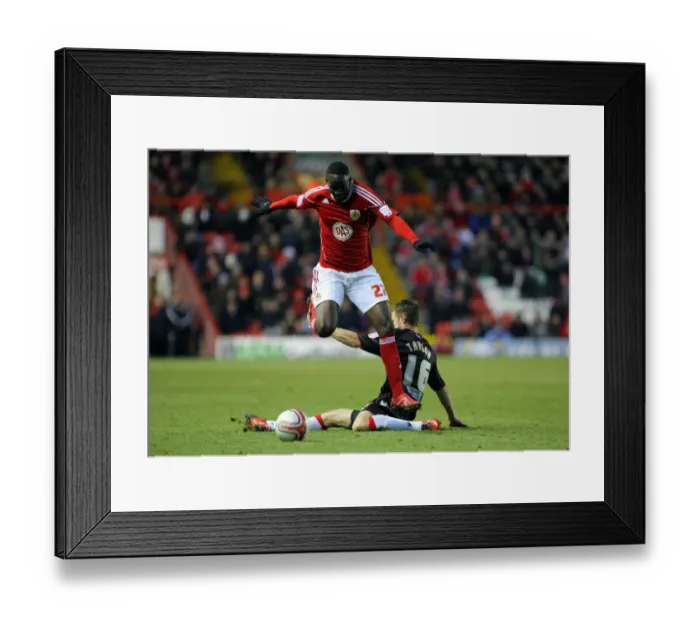 Framed Print : Adomah Beats Taylor: Bristol City vs Sheffield United, Championship Clash at Ashton Gate, 2010 Framed Print : Adomah Beats Taylor: Bristol City vs Sheffield United, Championship Clash at Ashton Gate, 2010