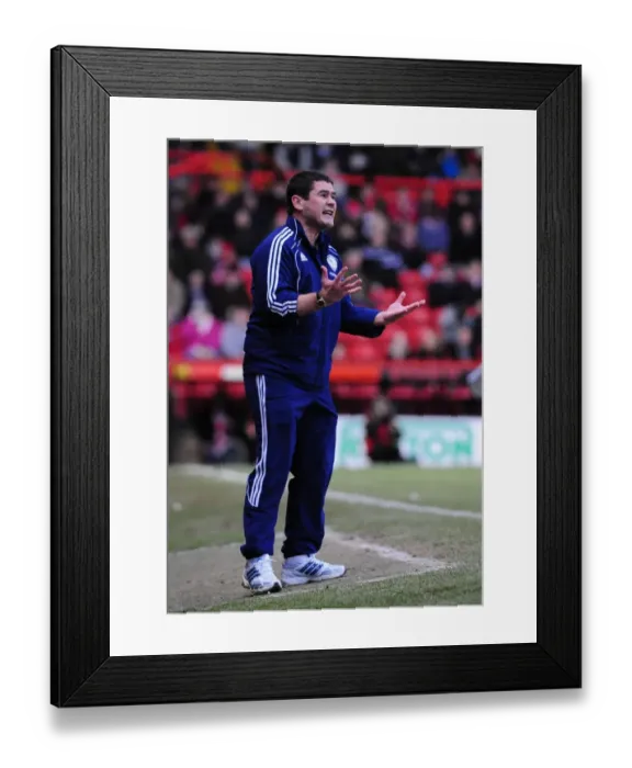 Framed Print : Nigel Clough's Explosive Reaction: Derby County vs. Bristol City Championship Clash at Ashton Gate Stadium (11 / 12 / 2010) Framed Print : Nigel Clough's Explosive Reaction: Derby County vs. Bristol City Championship Clash at Ashton Gate Stadium (11 / 12 / 2010)