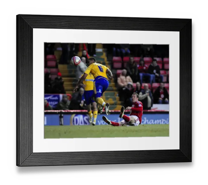 Framed Print : David Clarkson's Near-Miss: Bristol City vs. Derby County Championship Clash at Ashton Gate Stadium (11-12-2010) Framed Print : David Clarkson's Near-Miss: Bristol City vs. Derby County Championship Clash at Ashton Gate Stadium (11-12-2010)