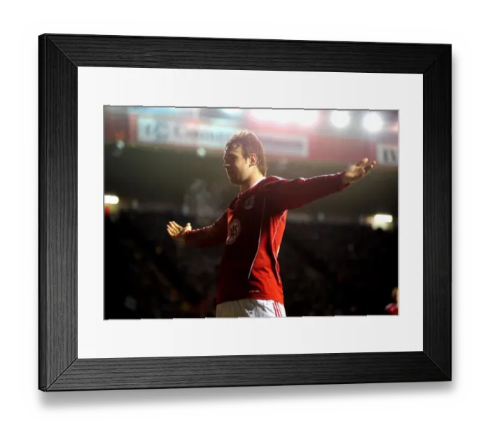 Framed Print : Brett Pitman's Euphoric Goal: Championship Showdown - Bristol City vs. Derby County (11-12-2010) - Ashton Gate Stadium Framed Print : Brett Pitman's Euphoric Goal: Championship Showdown - Bristol City vs. Derby County (11-12-2010) - Ashton Gate Stadium