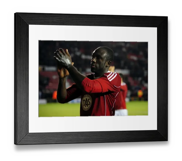 Framed Print : Bristol City vs Derby County: Damion Stewart in Action - Championship Football Match, Ashton Gate Stadium (11 / 12 / 2010)