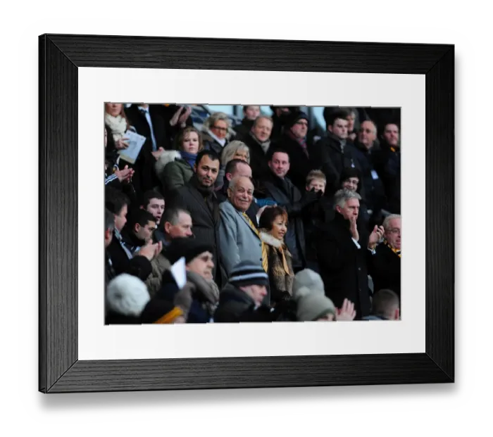 Framed Print : Hull City's New Owners Assem and Ehab Allam Welcome Bristol City to KC Stadium, 2010 Championship Match
