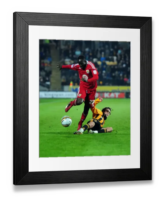 Framed Print : Adomah Evasive: Hull City vs. Bristol City, Championship Clash (18 / 12 / 2010)