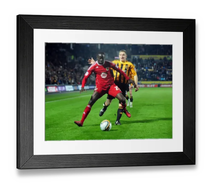 Framed Print : Adomah vs Dawson: Intense Battle for Ball Possession in Hull City vs Bristol City Championship Clash (18 / 12 / 2010) Framed Print : Adomah vs Dawson: Intense Battle for Ball Possession in Hull City vs Bristol City Championship Clash (18 / 12 / 2010)