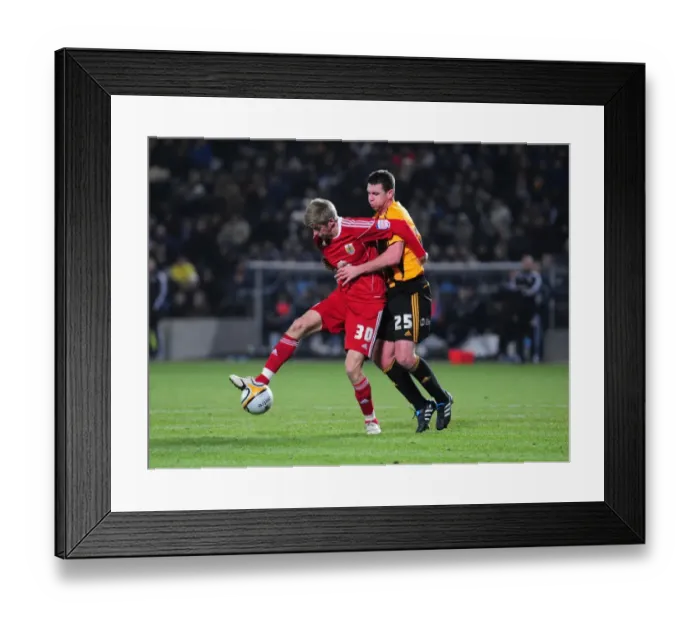 Framed Print : Battling for Supremacy: Jon Stead vs. Anthony Gerrard in Hull City vs. Bristol City Championship Clash (18 / 12 / 2010) Framed Print : Battling for Supremacy: Jon Stead vs. Anthony Gerrard in Hull City vs. Bristol City Championship Clash (18 / 12 / 2010)