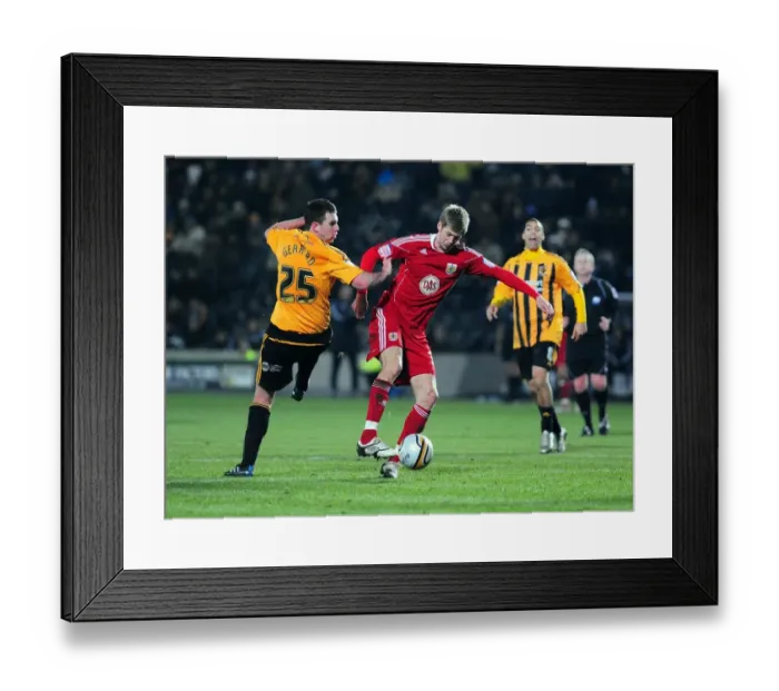 Framed Print : Battling for Championship Supremacy: Stead vs. Gerrard (18 / 12 / 2010) - Football Rivalry in the Championship: Hull City vs. Bristol City Framed Print : Battling for Championship Supremacy: Stead vs. Gerrard (18 / 12 / 2010) - Football Rivalry in the Championship: Hull City vs. Bristol City