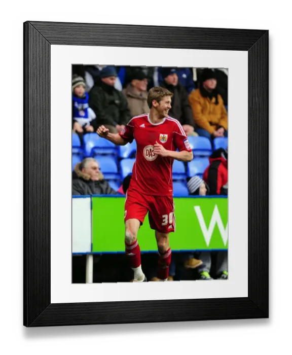 Framed Print : Jon Stead's Goal Celebration: Reading vs. Bristol City (Championship 2010) Framed Print : Jon Stead's Goal Celebration: Reading vs. Bristol City (Championship 2010)