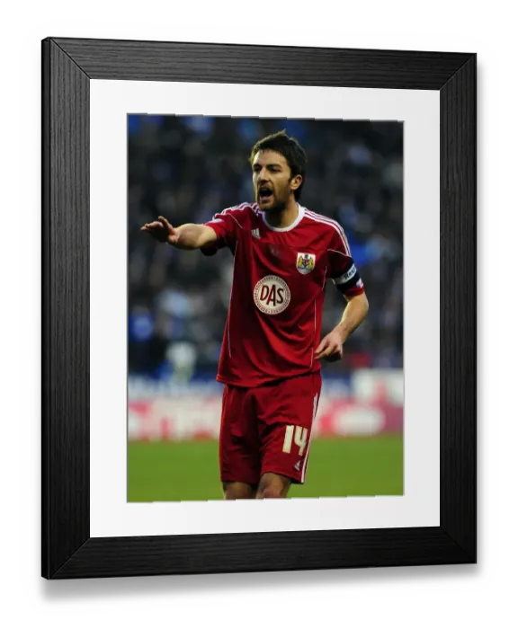 Framed Print : Cole Skuse of Bristol City in Action Against Reading, Championship Match, 26th December 2010