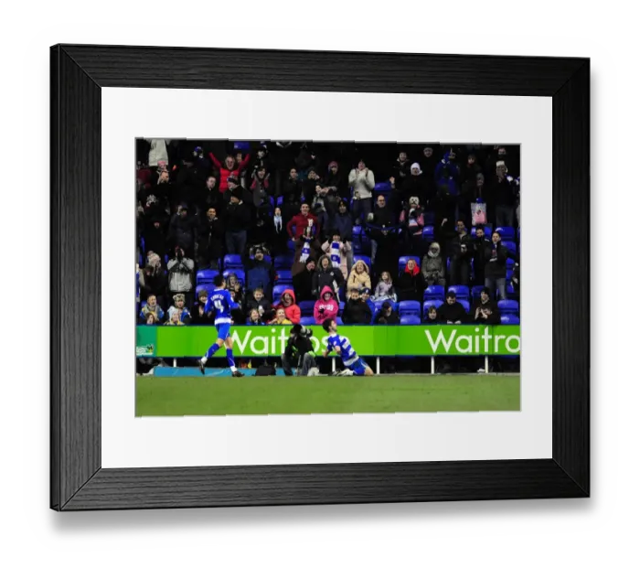 Framed Print : Shane Long's Goal Celebration: Reading vs. Bristol City, Championship Match, 26 / 12 / 2010