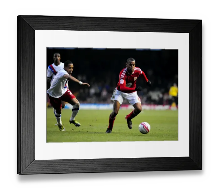 Framed Print : Battling for Supremacy: Haynes vs. Clyne in the 2010 Championship Clash between Bristol City and Crystal Palace Framed Print : Battling for Supremacy: Haynes vs. Clyne in the 2010 Championship Clash between Bristol City and Crystal Palace