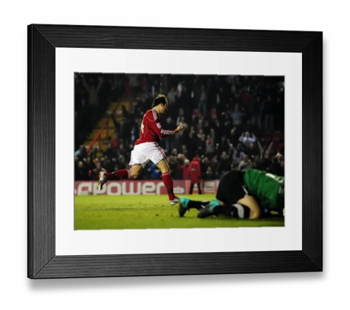 Framed Print : Brett Pitman's Last-Minute Penalty: Thrilling Victory for Bristol City over Crystal Palace (December 28, 2010)