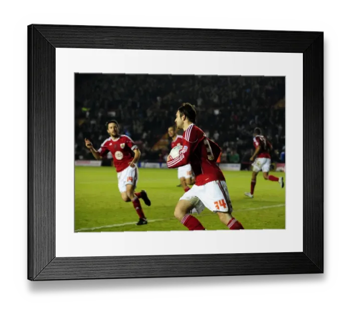 Framed Print : Last-Minute Thriller: Brett Pitman's Penalty Gives Bristol City Victory over Crystal Palace (December 28, 2010)