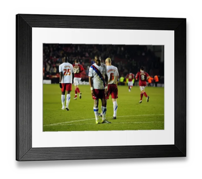 Framed Print : Last-Minute Penalty Heartbreak: Calvin Andrews Reacts to Brett Pitman's Equalizer for Bristol City vs Crystal Palace (December 28, 2010) Framed Print : Last-Minute Penalty Heartbreak: Calvin Andrews Reacts to Brett Pitman's Equalizer for Bristol City vs Crystal Palace (December 28, 2010)