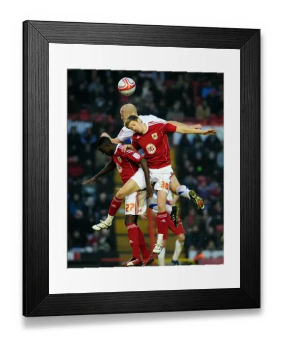Framed Print : Battling for Supremacy: Adomah vs. Barrett in the Championship Clash between Bristol City and Crystal Palace (December 2010)