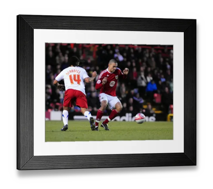 Framed Print : Bristol City vs Crystal Palace: Steven Caulker Tackles Sean Scannell in Championship Clash at Ashton Gate Stadium (December 2010) Framed Print : Bristol City vs Crystal Palace: Steven Caulker Tackles Sean Scannell in Championship Clash at Ashton Gate Stadium (December 2010)