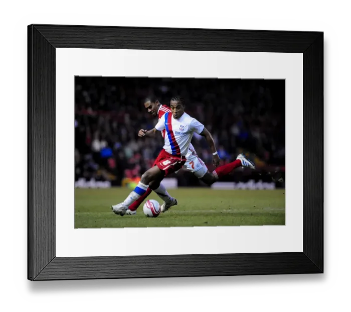 Framed Print : Championship Showdown: Marvin Elliott vs. Neil Danns - A Football Rivalry at Ashton Gate (Bristol City vs. Crystal Palace, December 2010)