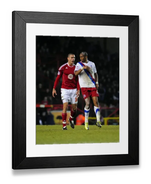 Framed Print : Bristol City vs Crystal Palace: Caulker and Andrews Clash in Championship Match, 28th December 2010 Framed Print : Bristol City vs Crystal Palace: Caulker and Andrews Clash in Championship Match, 28th December 2010