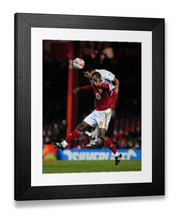 Framed Print : Bristol City vs Crystal Palace: Kalifa Cisse vs Julian Bennett - Championship Battle at Ashton Gate, 2010