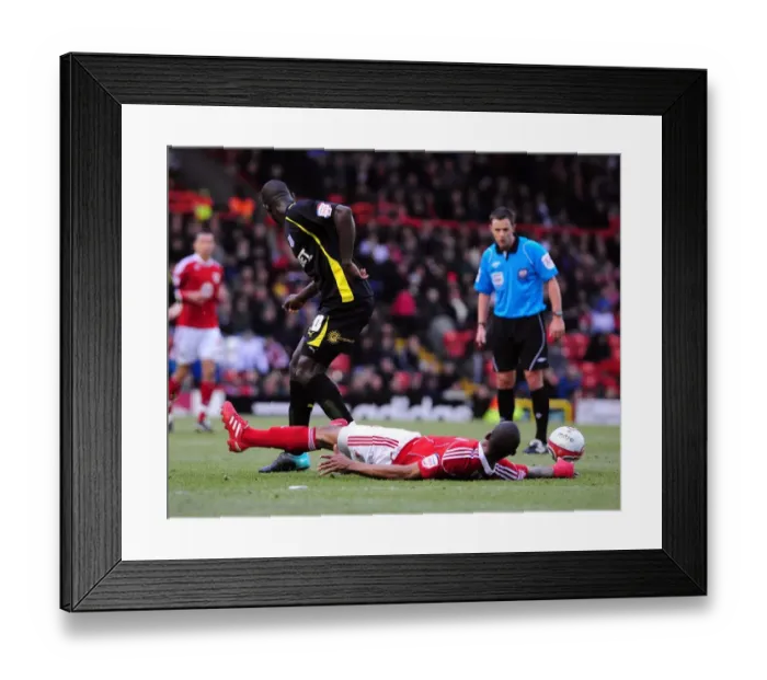 Framed Print : Battling for Championship Supremacy: Marvin Elliott vs. Seyi Olofinjana - Bristol City vs. Cardiff City (January 1, 2011) Framed Print : Battling for Championship Supremacy: Marvin Elliott vs. Seyi Olofinjana - Bristol City vs. Cardiff City (January 1, 2011)