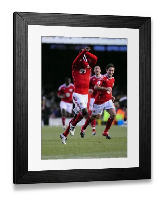 Framed Print : Thrilling Goal: Jamal Campbell-Ryce Seals Championship Victory for Bristol City over Cardiff City (January 1, 2011) Framed Print : Thrilling Goal: Jamal Campbell-Ryce Seals Championship Victory for Bristol City over Cardiff City (January 1, 2011)
