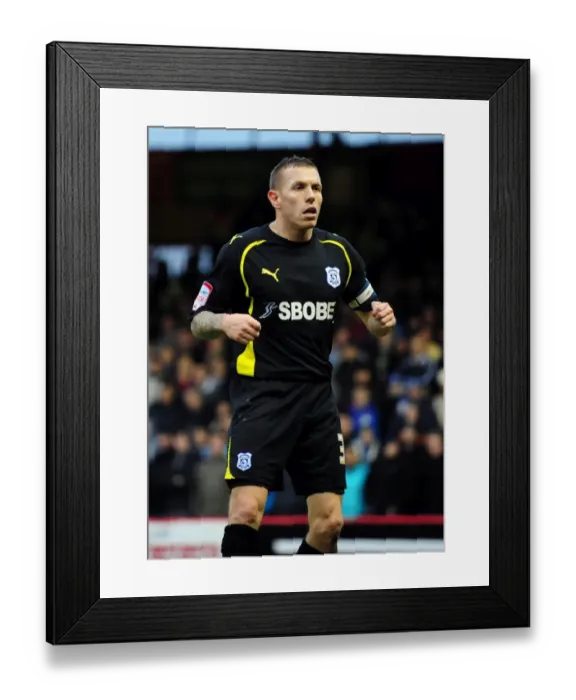 Framed Print : Bristol City vs Cardiff City: Craig Bellamy in Action at Ashton Gate Stadium, 2011 (Championship Football Match)